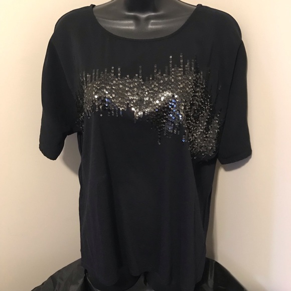 black sequin t shirt